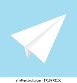 Origami paper plane icon. Sign and symbol vector illustration.