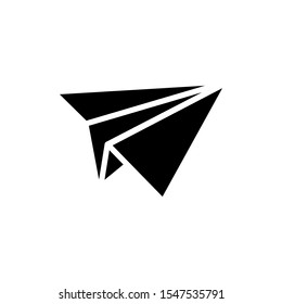 Origami paper plane  icon vector design template