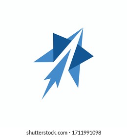 origami paper plane logo template