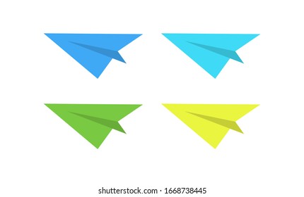 Origami paper plane vector design isolated on white background. Eps 10