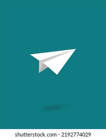 origami paper plane vector free download 2d