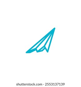 Origami paper plane vector logo design