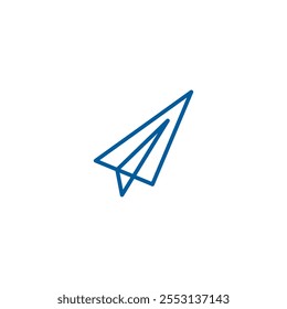 Origami paper plane vector logo design