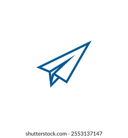 Origami paper plane vector logo design