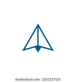 Origami paper plane vector logo design