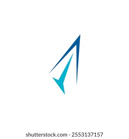 Origami Papier Ebene Vektor Logo Design
