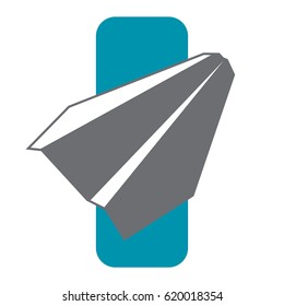 origami paper planes vector icon