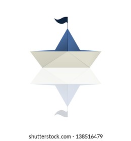 Origami paper ship