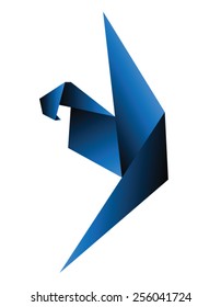 Origami parrot vector illustration