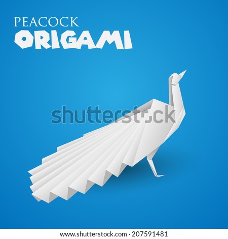 origami peacock