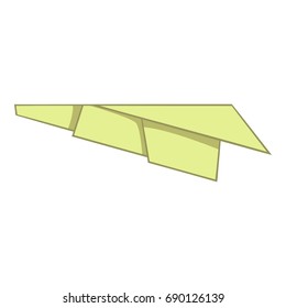 Origami plane icon. Cartoon illustration of origami plane vector icon for web design