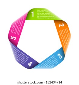 Origami process cycle design element. Vector.