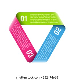 Origami process cycle design element. Vector.