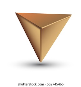 Origami pyramid. Vector illustration