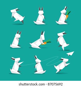 origami rabbit paper art