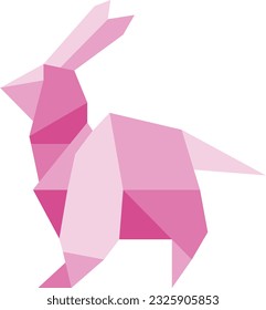 Origami Rabbit Vector image or clip art
