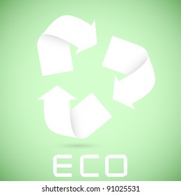 origami recycle for your design. Vector illustration