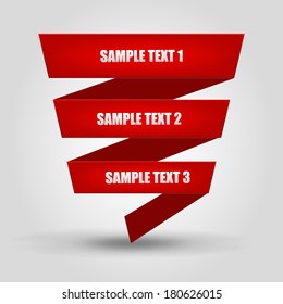 Origami Ribbon Business Concept