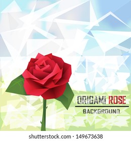 Origami Rose Vector