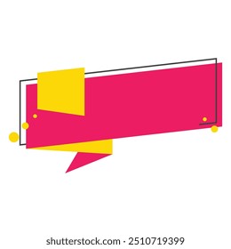 Origami sale banner label badge blank design template