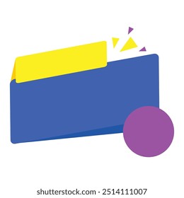 Origami sale banner label badge blank design template