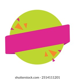 Origami sale banner label badge blank design template