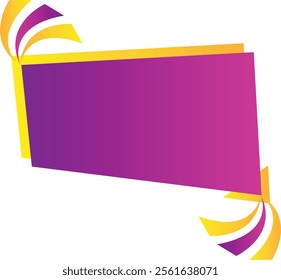 Origami sale banner label badge