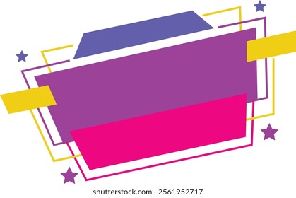 Origami sale banner label badge blank design