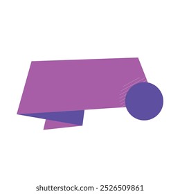 Origami sale banner, label, discount, badge icon