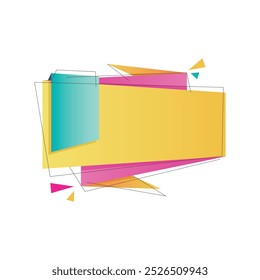 Origami sale banner, label, discount, badge icon