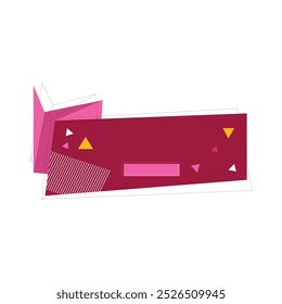Origami sale banner, label, discount, badge icon