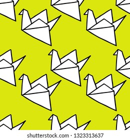 origami seamless doodle pattern