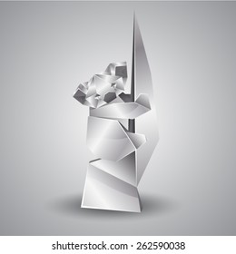 origami silver koala