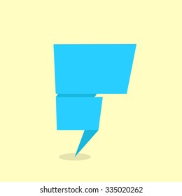 Origami speach buble
