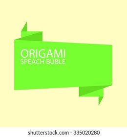 Origami speach buble