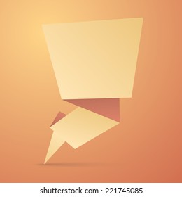 origami speech bubble illustration