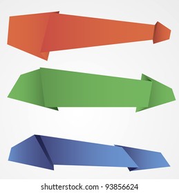Origami speech bubble vector background