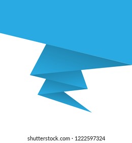 origami speech bubble. vector illustration