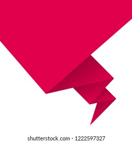 origami speech bubble. vector illustration