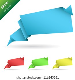 Origami speech bubbles