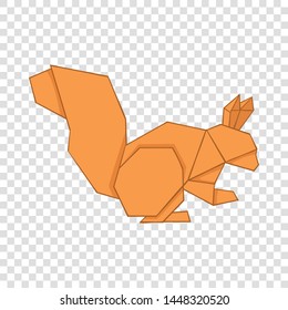 Origami squirrel icon. Cartoon illustration of origami squirrel vector icon for web design