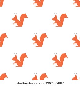 Origami squirrel pattern seamless background texture repeat wallpaper geometric vector