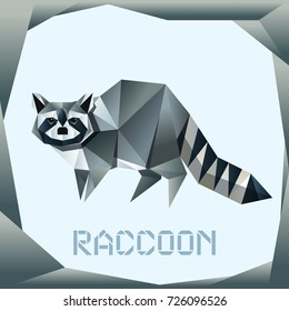 Origami standing Raccoon