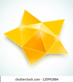 Origami  Star, Vector Illustration.