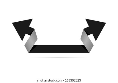 The origami style black arrow / The origami style arrow / The arrow