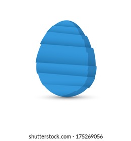 the origami style blue egg illustration / the blue egg illustration / the stylish egg illustration
