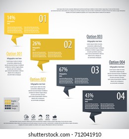 Origami style Infographic design template with elements and icons. Vector illustration.