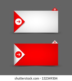 Origami style notification window or paper background document template