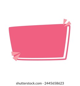 Origami style speech bubble banner. sticker design template. blank for your text.