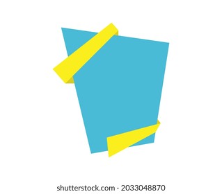 Origami style sticker and banner template. Isolated on white background. Blank for your text, Web site and projects.